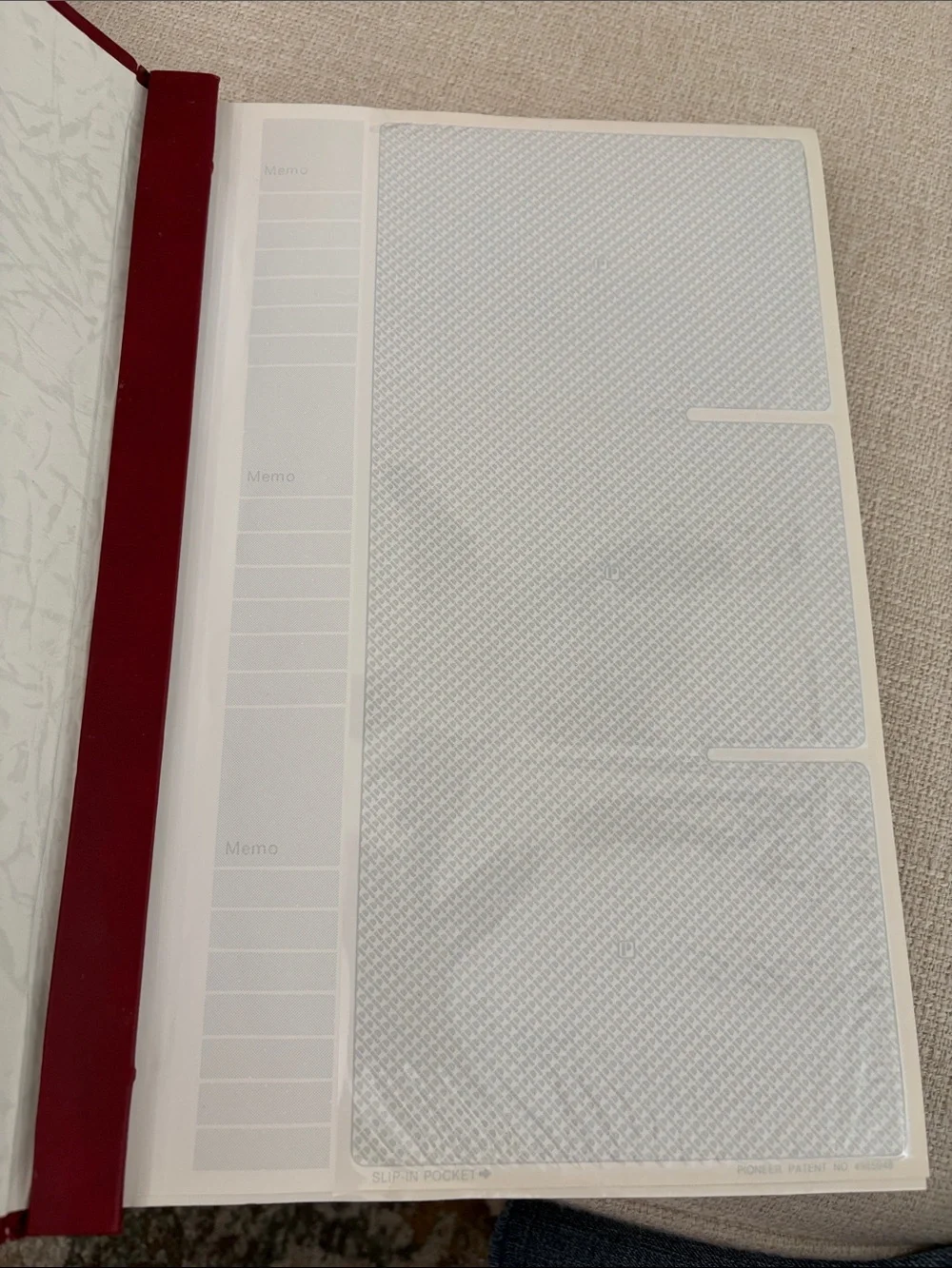 Classic Red Photo Album with Gold Accents